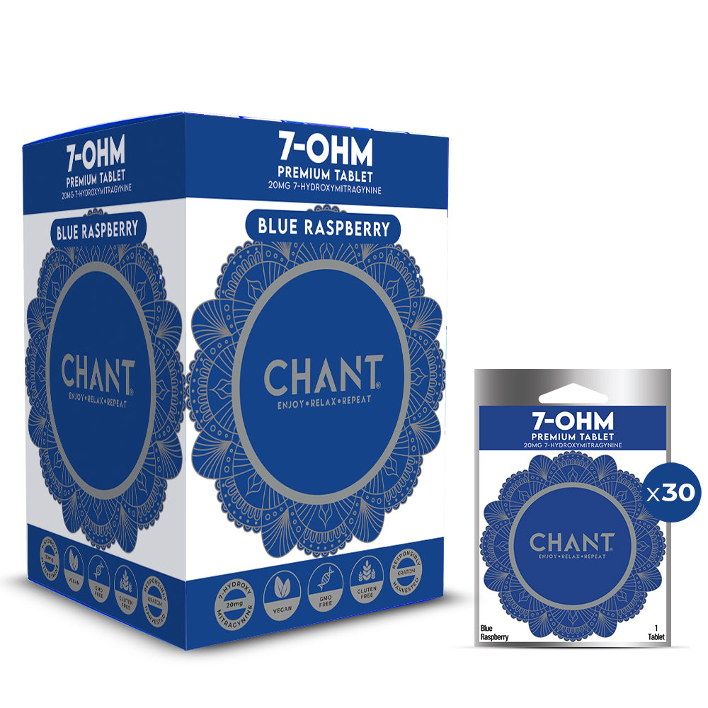 Chant 7-OHM Tablet – Blue Raspberry - Pack of 30